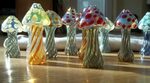 Color Changing Mushroom Glass Blown Chillum Pipe Tobacciana 