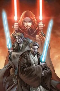 Ventress, Anakin, Obi-Wan Star wars comics, Star wars pictur
