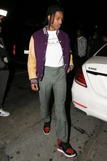 ASAP Rocky wearing Jordan Air Jordan 1 Retro High OG Martine