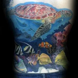 50 Coral Reef Tattoo Designs For Men - Aquatic Ink Mastery T