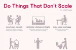 Do Things That Don't Scale In Startups - Infographic