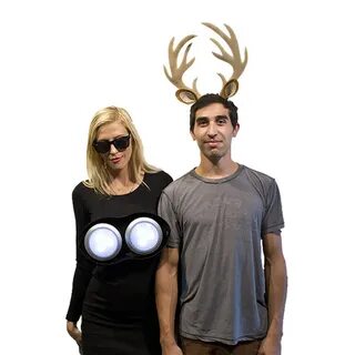 Deer in the Headlights Couples Halloween Costume Pun play on