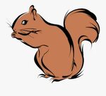 Transparent Chipmunk Png - Clip Art Squirrel Cartoon , Free 
