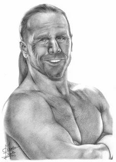 Wcw Wrestlers, Michael Art, Pencil Art Drawings, Figure Drawings, Shawn Mic...