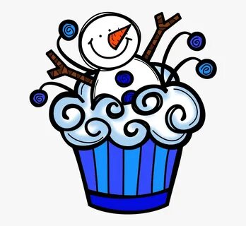 Snowflake Clipart Winter Vacation - Birthday Cupcake Clip, H