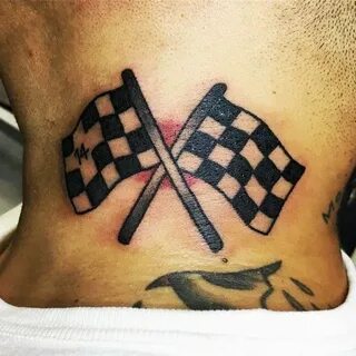 40 Checkered Flag Tattoo Ideas For Men - Racing Designs