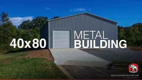 40x80 Metal Building ID29148 - YouTube