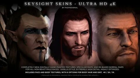 TES V - Skyrim Mods: SkySight Skins - Ultra HD 4K and 2K - M
