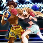 Illustration of a boxing girl VS man Past Projects Skillots