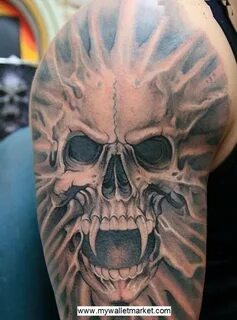 Scarecrow Tattoo Sleeve For Men Vampire Skull Tattoos