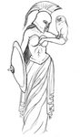 Athena Greek Goddess Drawing At Getdrawings Free Download Sk