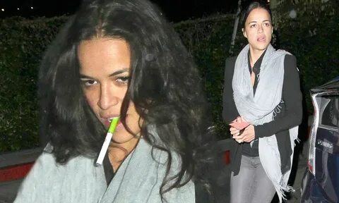 Michelle Rodriguez reaches for an electronic cigarette in ef