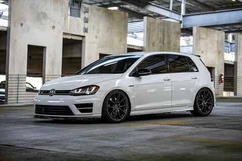 Glossy White VW Golf Reworked to Awe with Contrasting Black 