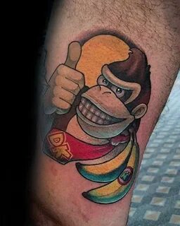 40 Donkey Kong Tattoo Designs For Men - Retro Gamer Ink Idea