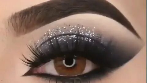 #shorts Brown Glitter Eye Makeup Tutorial Simple and Easy Sm