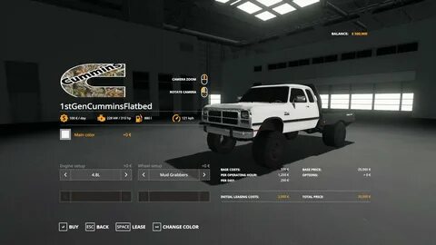 1st Gen Cummins Flatbed v 2.0 - FS19 mod - FS19.net