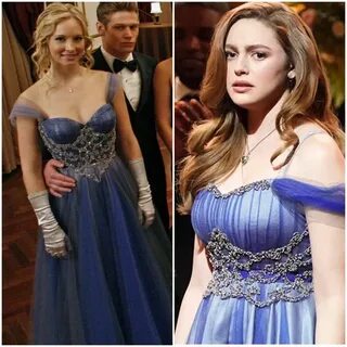The dress Klaus gave to Caroline vs. Hope’s MMFs dress. The 