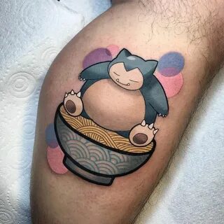 SNORLAX HAVING A SOUP Pokemon tattoo, Tattoo artists, Tattoo