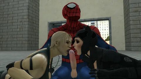 cowman, catwoman, peter parker, sonya blade, spider