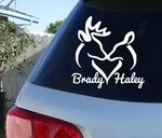 Deer Couple Car Decal Couple Names Decal Sticker Car decals,