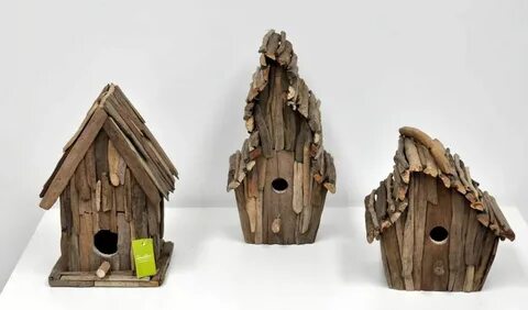 Decorative Wood Bird House :: Just Artificial