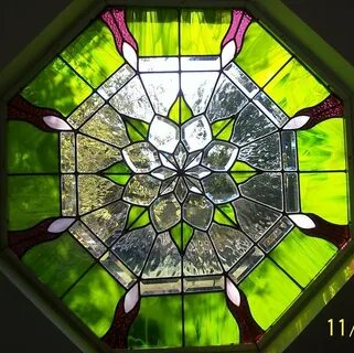 Octagon Beveled Visions by Gladys Espenson Glass art picture