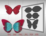 Бабочка 3D лук SVG DIY лук Cut файл кожаные аксессуары для E