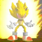 Fleetway Super Sonic Rendering by BrutalSurge402X on Deviant