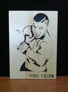 Mike tyson Wooden portrait scroll saw, $12.99 Mike tyson, Mi