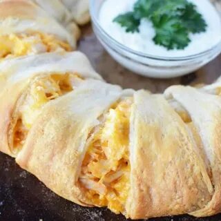 Make this easy Buffalo Chicken Crescent Ring Recipe. It's th