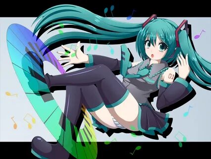 hatsune miku panties striped panties twintails underwear voc