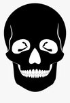 Head,silhouette,skull - Skull Silhouette Png , Free Transpar