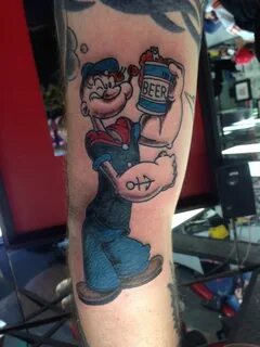 Popeye tattoo by Zez Popeye tattoo, Cartoon tattoos, Popeye