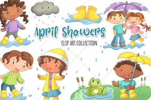 April Showers Clip Art Collection (248473) Illustrations Des