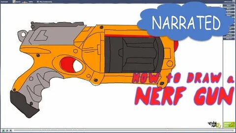 How to Draw a Nerf Gun (NARRATED) - YouTube
