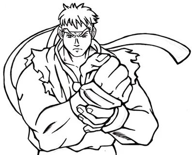 Street Fighter Coloring Pages Ryu Mclarenweightliftingenquir