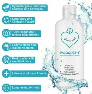 PALOQUETH Water-Based Paraben-free Lubricant, 8 Oz. for sale