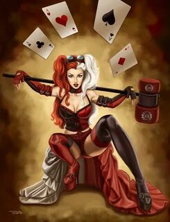 Steampunk Harley Quinn Super Villainess Illustration by Sand