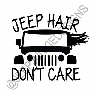 Vinyl Decal Jeep Hair Don't Care Sticker hostelkey Home Déco