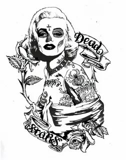 Marilyn Monroe Drawing With Tattoos at GetDrawings Free down