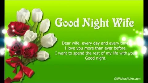 Good Night Messages for Wife Wishes4Like.com - YouTube
