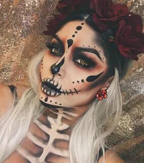 Pin by Martha Hernandez. on Dia de muertos Halloween makeup 