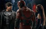 Обои Daredevil, Сорвиголова, The Punisher, Elektra, Каратель
