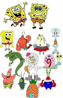 SpongeBob square pants characters svg Files Etsy Spongebob s