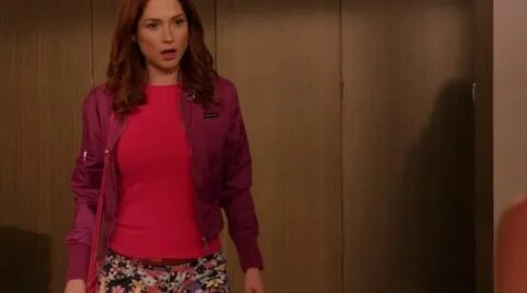 Kimmy Schmidt (Ellie Kemper) Pink Bomber Jacket on Unbreakab