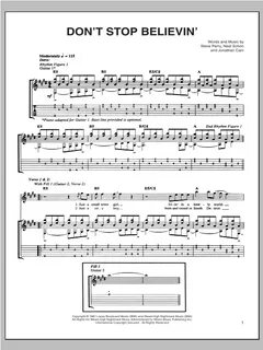 Journey Don't Stop Believin' Sheet Music Notes, Chords Downl