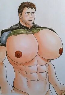 Man boobs cartoon