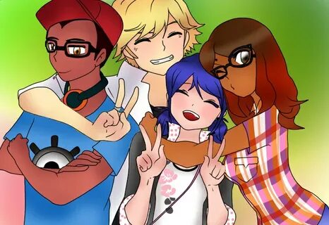 Marinette, Alya, Adrien and Nino - Miraculous Ladybug অনুরাগ