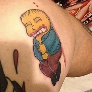 Watercolor Tattoo - Creative and Exquisite Simpson Cartoon T