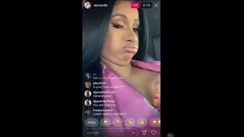 Cardi B on IG live acting CRAZY 😂, And has a NIPPLE SLIP 😨 #